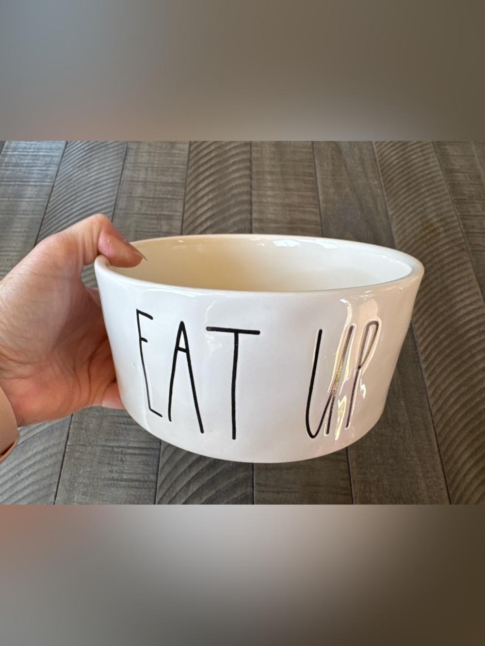 Rae Dunn Farmhouse Style Pet Dish “Eat Up”
